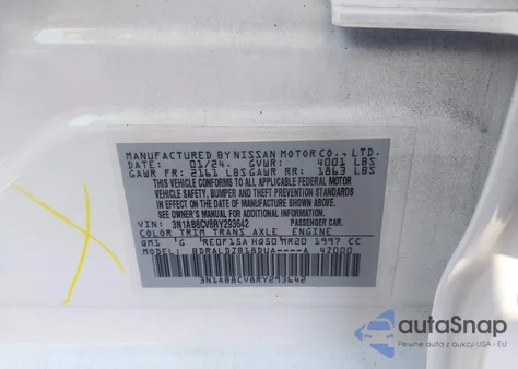 2024 Nissan Sentra Sv Xtronic Cvt из США, поврежденный, VIN 3N1AB8CV8RY293642